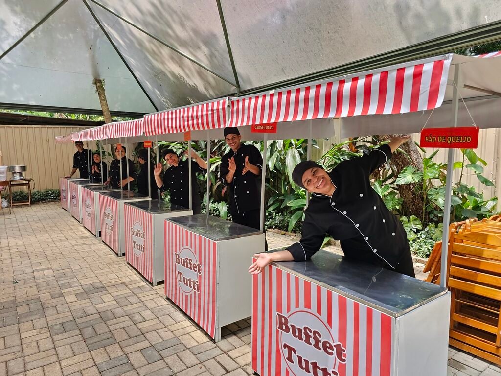 Barraquinhas para festas no espaço Mata Atlântica