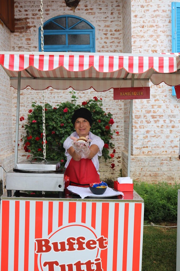 Barraquinha de mini Hamburguer para festas 