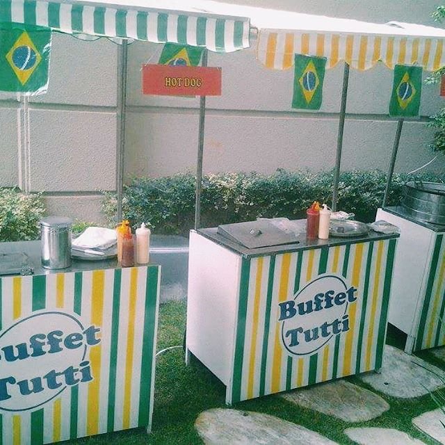 barraquinhas para festas na cor verde e amarela